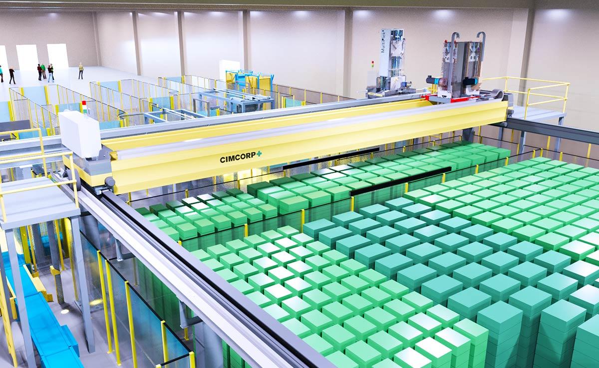 EV-Battery gantry robot from Cimcorp, automation integrator.