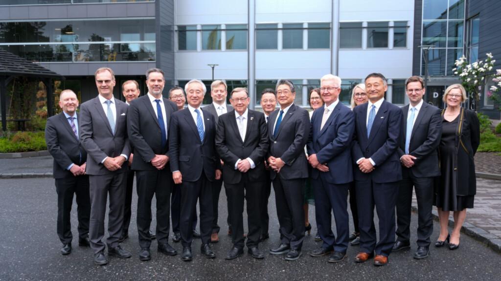 Board and Executive team members at Cimcorp Group headquarters, Ulvila Finland